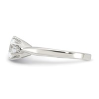 Sterling Silver Polished CZ Ring view 4