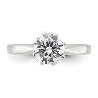 Sterling Silver Polished CZ Ring view 5