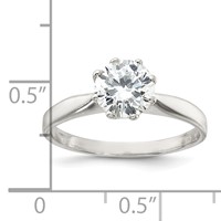 Sterling Silver Polished CZ Ring view 3