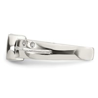 Sterling Silver Square CZ Ring view 4