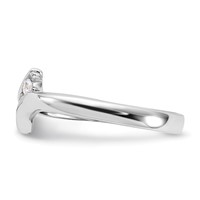 Sterling Silver Rhodium Plated CZ Ring view 4