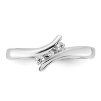 Sterling Silver Rhodium Plated CZ Ring view 5