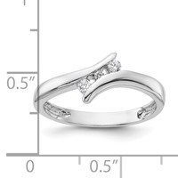 Sterling Silver Rhodium Plated CZ Ring view 3