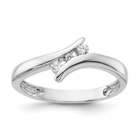 Sterling Silver Rhodium Plated CZ Ring view 1