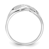 Sterling Silver CZ Twist Ring view 2