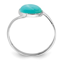 Sterling Silver Oval Amazonite Ring view 2