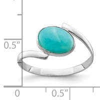 Sterling Silver Oval Amazonite Ring view 4