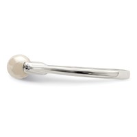 Sterling Silver CZ Imitation Pearl Ring view 3