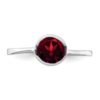 Sterling Silver Rhodium-plated Garnet Ring view 5