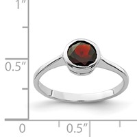 Sterling Silver Rhodium-plated Garnet Ring view 3