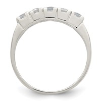 Sterling Silver Light Blue & White CZ Ring view 2