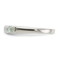 Sterling Silver Light Blue & White CZ Ring view 4