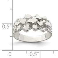 Sterling Silver Woman's Nugget Ring view 3