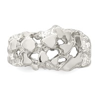Sterling Silver Men's Nugget Ring view 5