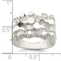 Sterling Silver Woman's Nugget Ring view 3