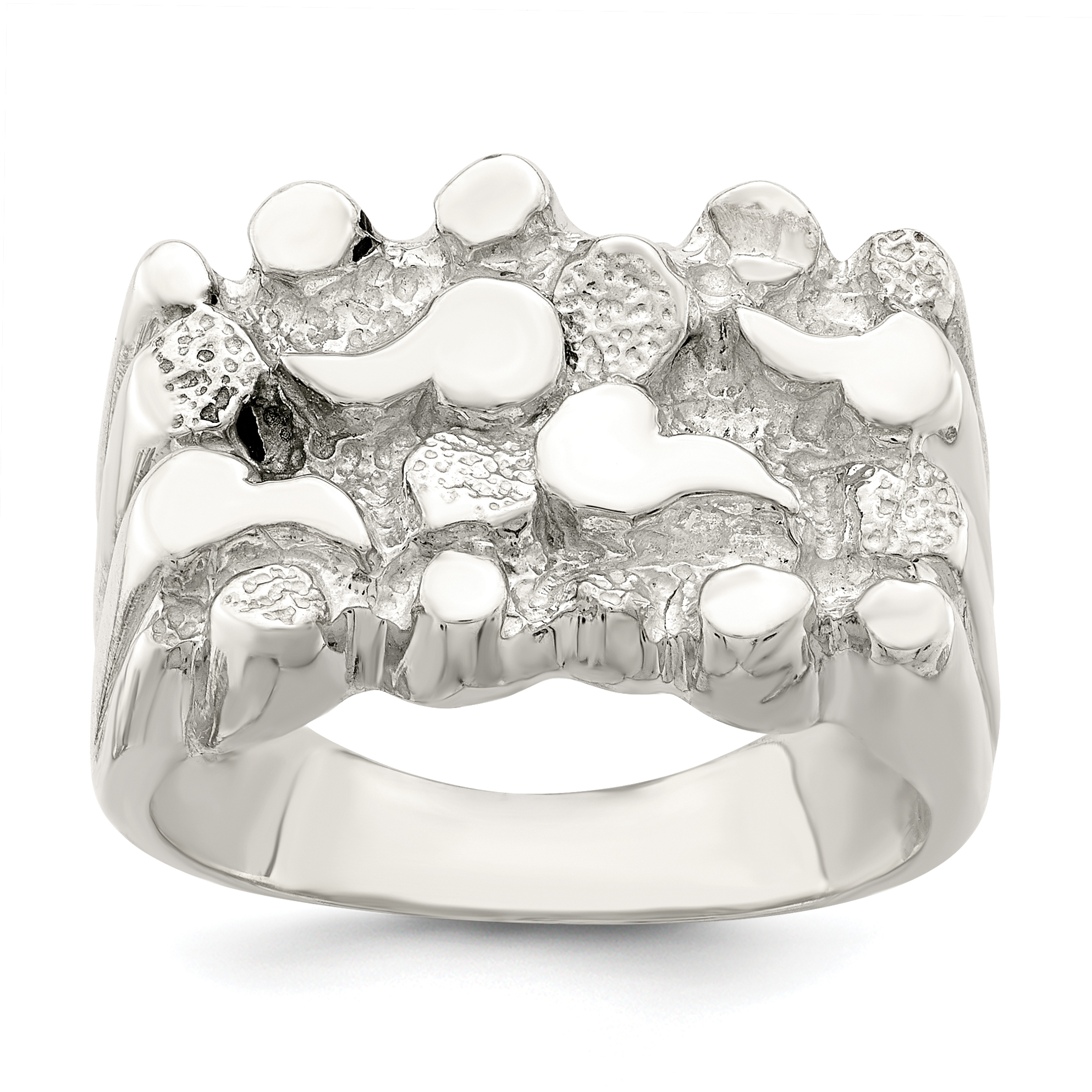 Sterling Silver Woman's Nugget Ring (QR4445-6)