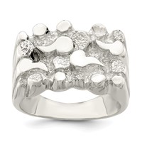 Sterling Silver Woman's Nugget Ring view 1