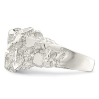 Sterling Silver Men's Nugget Ring view 4