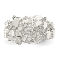 Sterling Silver Men's Nugget Ring view 5