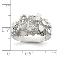 Sterling Silver Men's Nugget Ring view 3