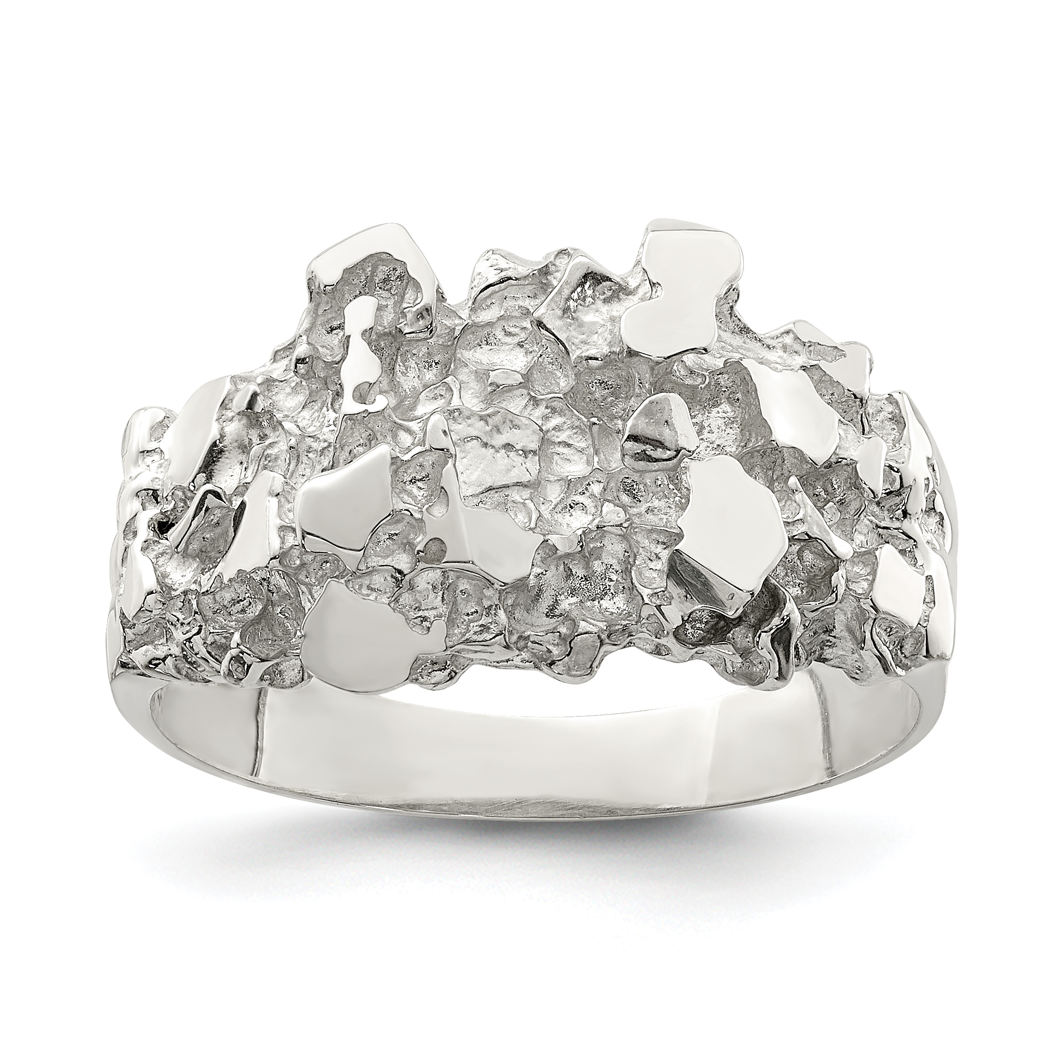 Sterling Silver Men's Nugget Ring (QR4446-11)