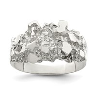 Sterling Silver Men's Nugget Ring view 1