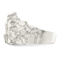 Sterling Silver Men's Nugget Ring view 5