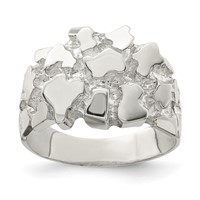Sterling Silver Men's Nugget Ring view 1