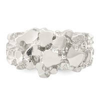 Sterling Silver Men's Nugget Ring view 5