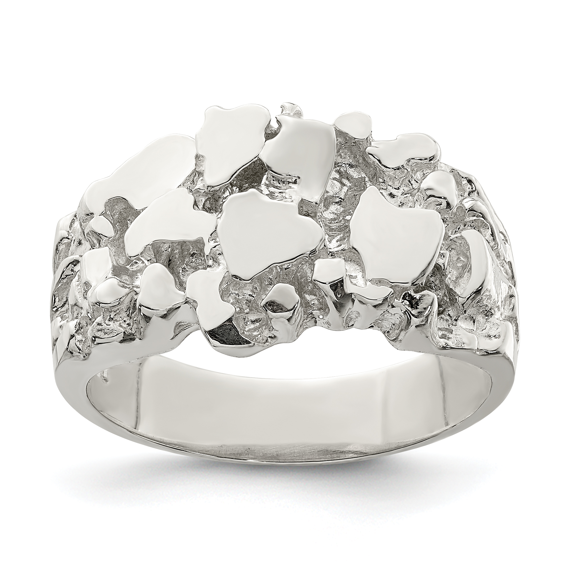 Sterling Silver Men's Nugget Ring (QR4449-9)