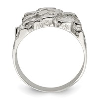 Sterling Silver Men's Nugget Ring view 2