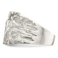 Sterling Silver Men's Nugget Ring view 4