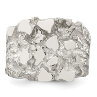 Sterling Silver Men's Nugget Ring view 5