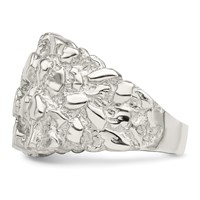 Sterling Silver Men's Nugget Ring view 4