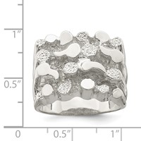 Sterling Silver Men's Nugget Ring view 3