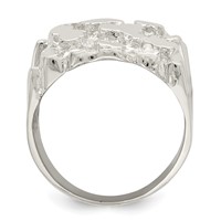 Sterling Silver Men's Nugget Ring view 2