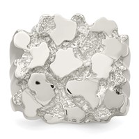 Sterling Silver Men's Nugget Ring view 5