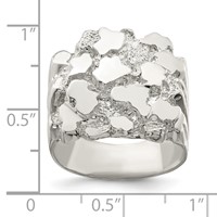 Sterling Silver Men's Nugget Ring view 3