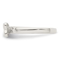 Sterling Silver Rhodium-plated Polished Butterfly Ring view 4