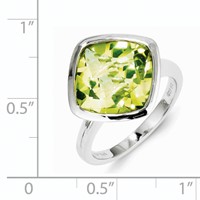 Sterling Silver Lemon Quartz Ring view 2