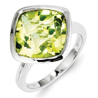 Sterling Silver Lemon Quartz Ring view 1