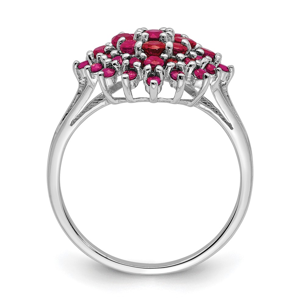 Sterling Silver Rhodium-plated Ruby Ring (QR4529R-7)