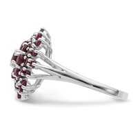 Sterling Silver Rhodium-plated Ruby Ring view 3