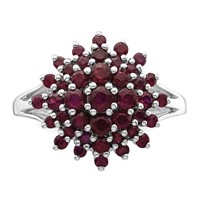 Sterling Silver Rhodium-plated Ruby Ring view 5