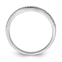 Sterling Silver Rhodium Plated Diamond Wrap Ring view 2