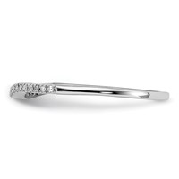Sterling Silver Rhodium Plated Diamond Wrap Ring view 4