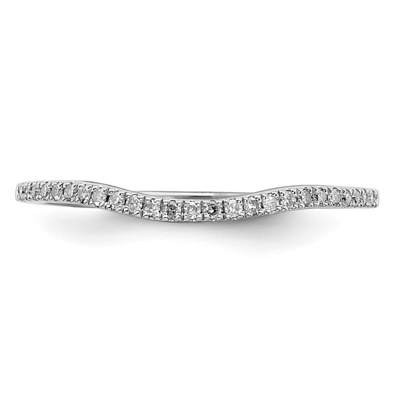 Sterling Silver Rhodium Plated Diamond Wrap Ring