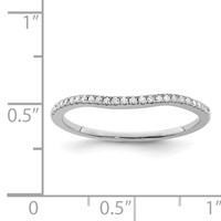 Sterling Silver Rhodium Plated Diamond Wrap Ring view 3