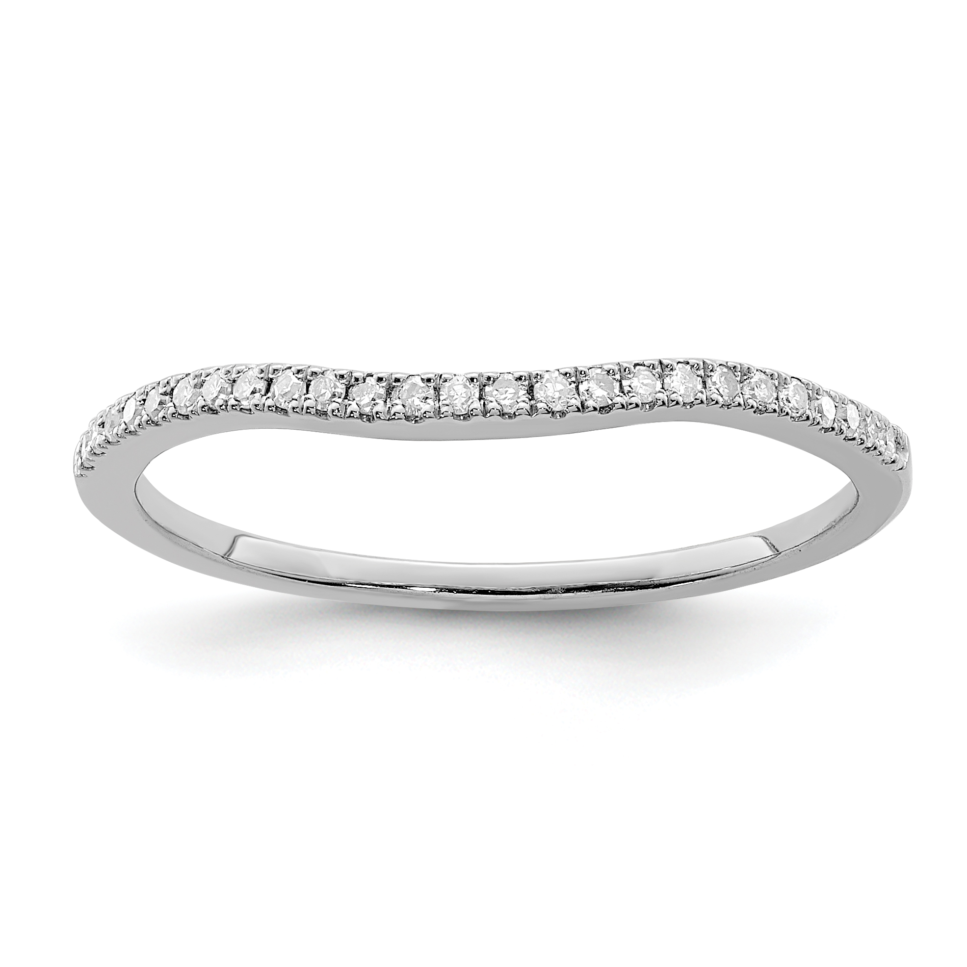 Sterling Silver Rhodium Plated Diamond Wrap Ring (QR4789-8)