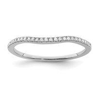Sterling Silver Rhodium Plated Diamond Wrap Ring view 1